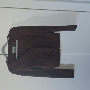 American Eagle Outfitters Chocolate Knit Cardigan